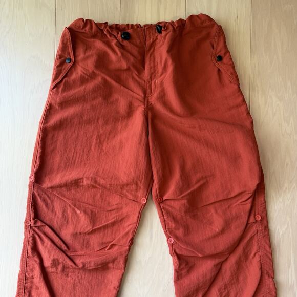 Vintage Dragon Cargo Pants 28 Orange Red Y2K Baggy TagRag Ripstop New York - Picture 3 of 8